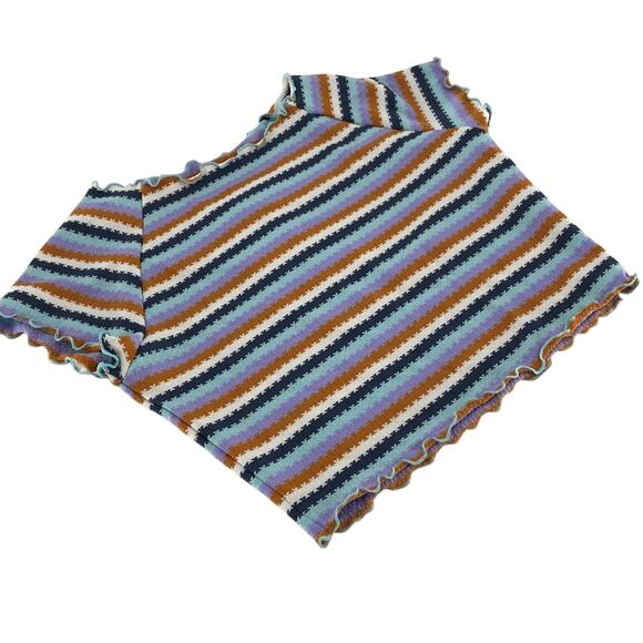 L*Space Printed Stripe Wildflower Bikini Top Small - Picture 5 of 7